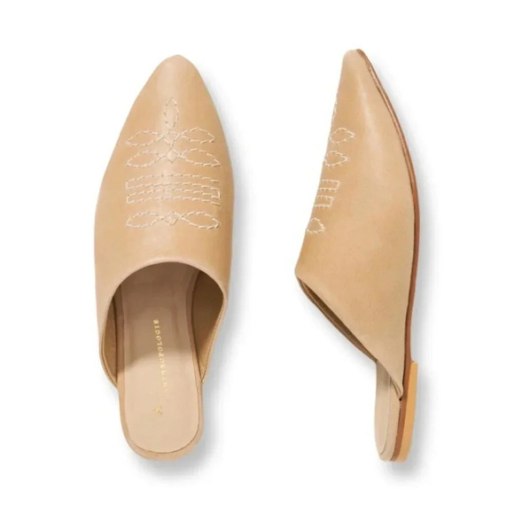 Anthropologie Shoes - Anthropologie Western Embroidered Slip-on Flats Mules Size EU 40 US 9